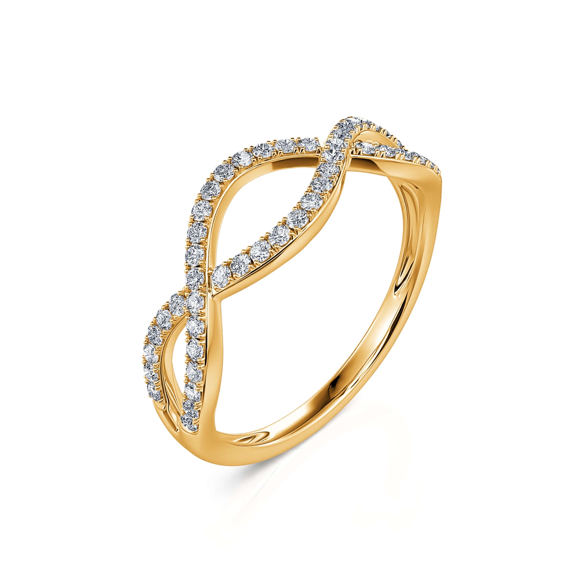 Alliance diamant or jaune Sicilia 1