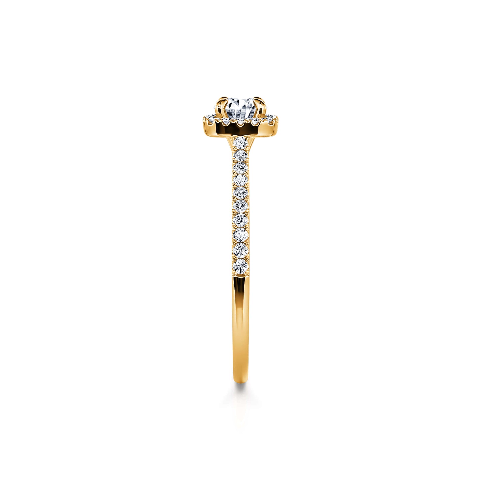 Bague de fiançailles or jaune diamant Sienne 3