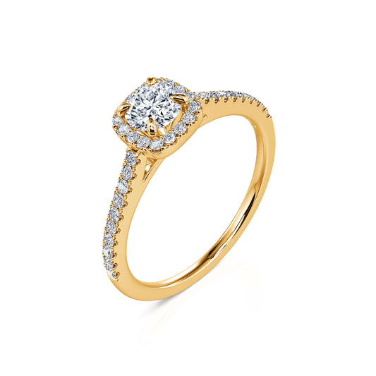 Sienne&nbsp;-&nbsp;Bague de fiançailles or jaune diamant #2