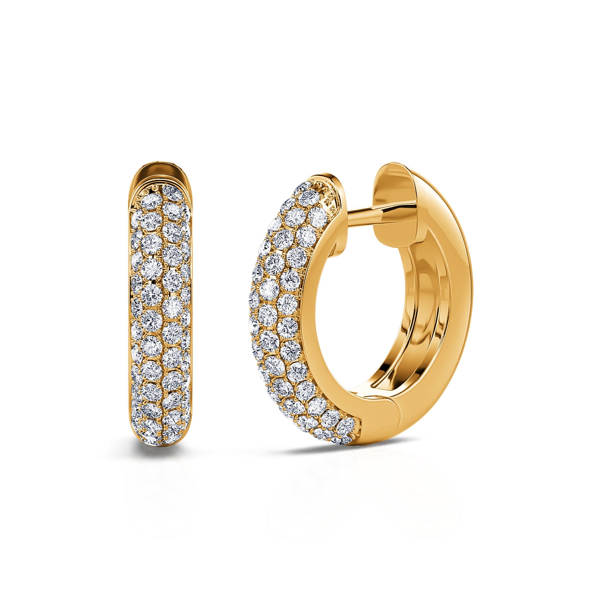 Créoles diamant or jaune Sima 1