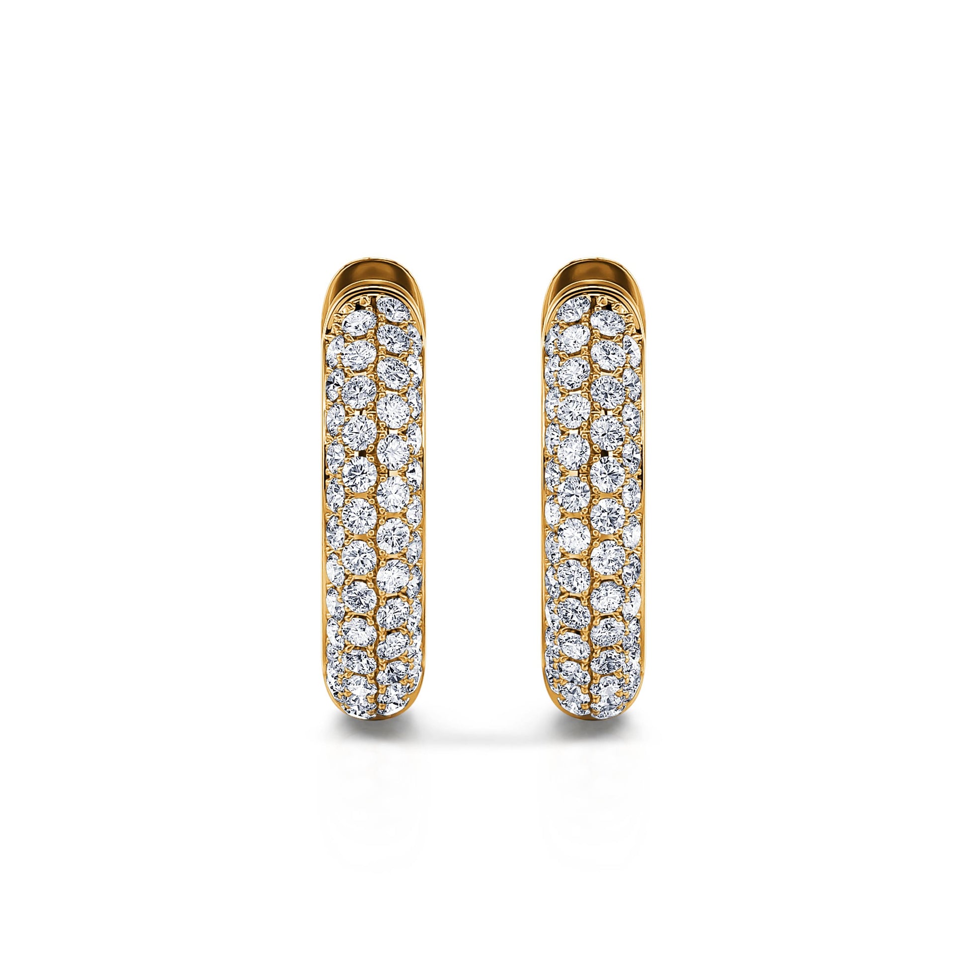 Créoles diamant or jaune Sima 3