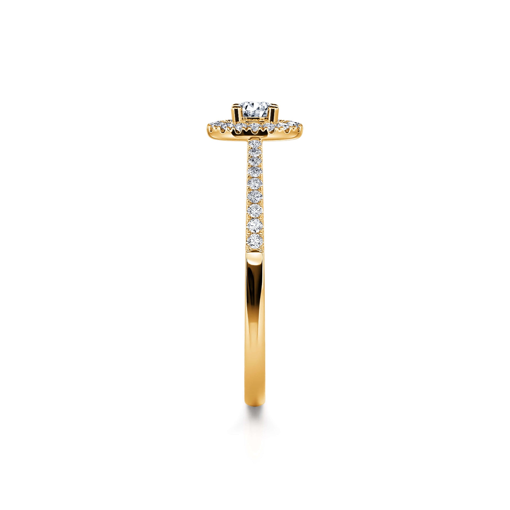 Bague de fiançailles ovale en or jaune Soho 3