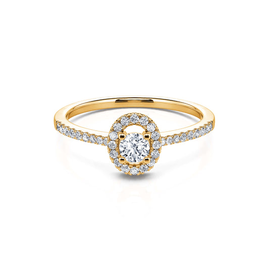 Soho&nbsp;-&nbsp;Bague de fiançailles ovale en or jaune #1