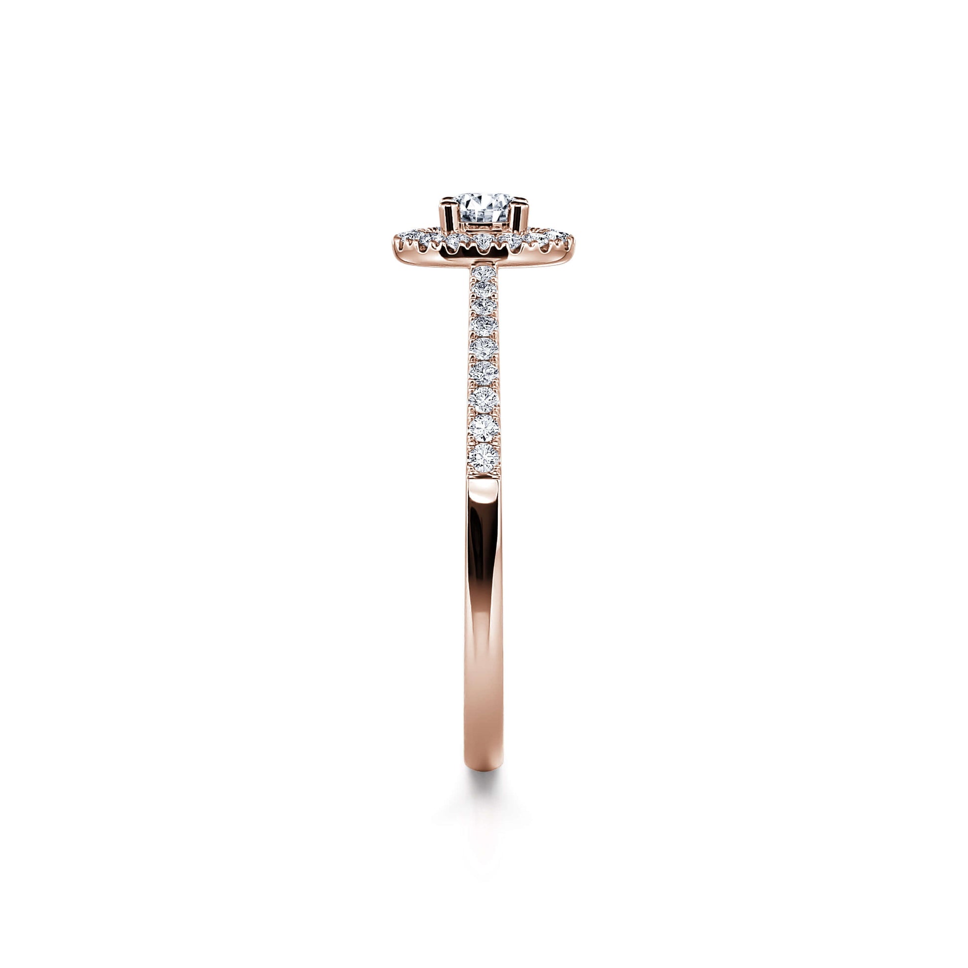 Bague de fiançailles ovale en or rose Soho 3
