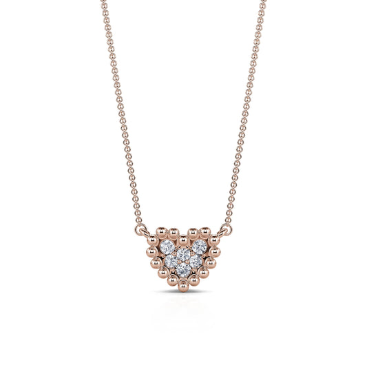 Sole - Collier diamant petit cœur en or rose #2