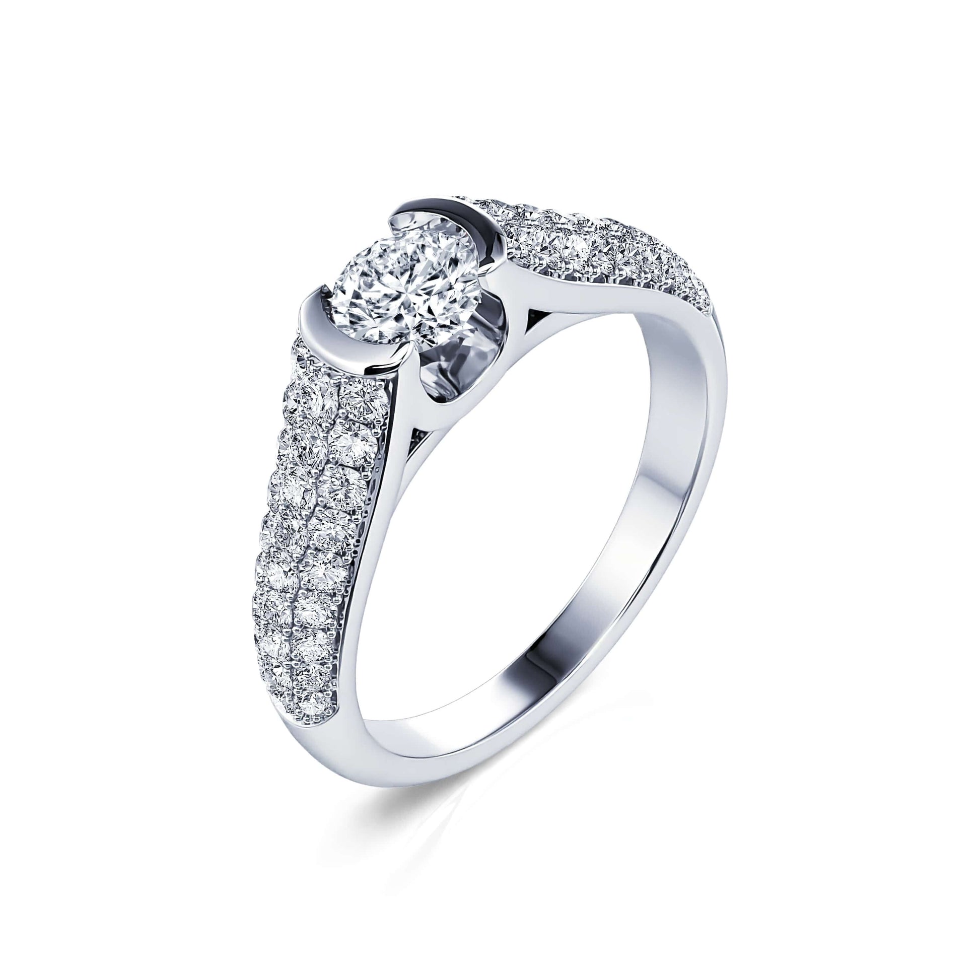 Solitaire diamant platine Sophia 2
