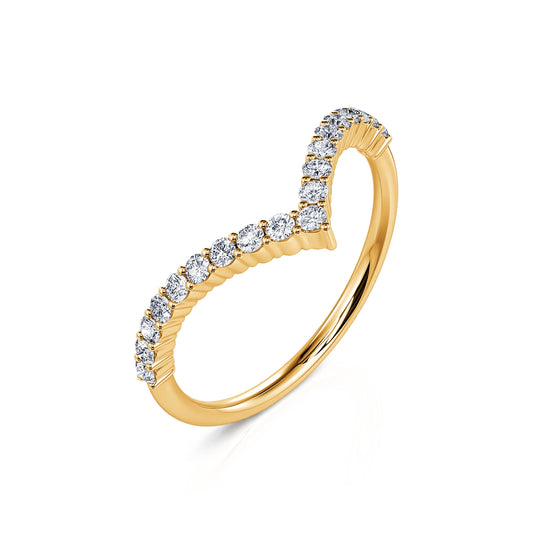 Sophie - Alliance demi tour diamant or jaune #1