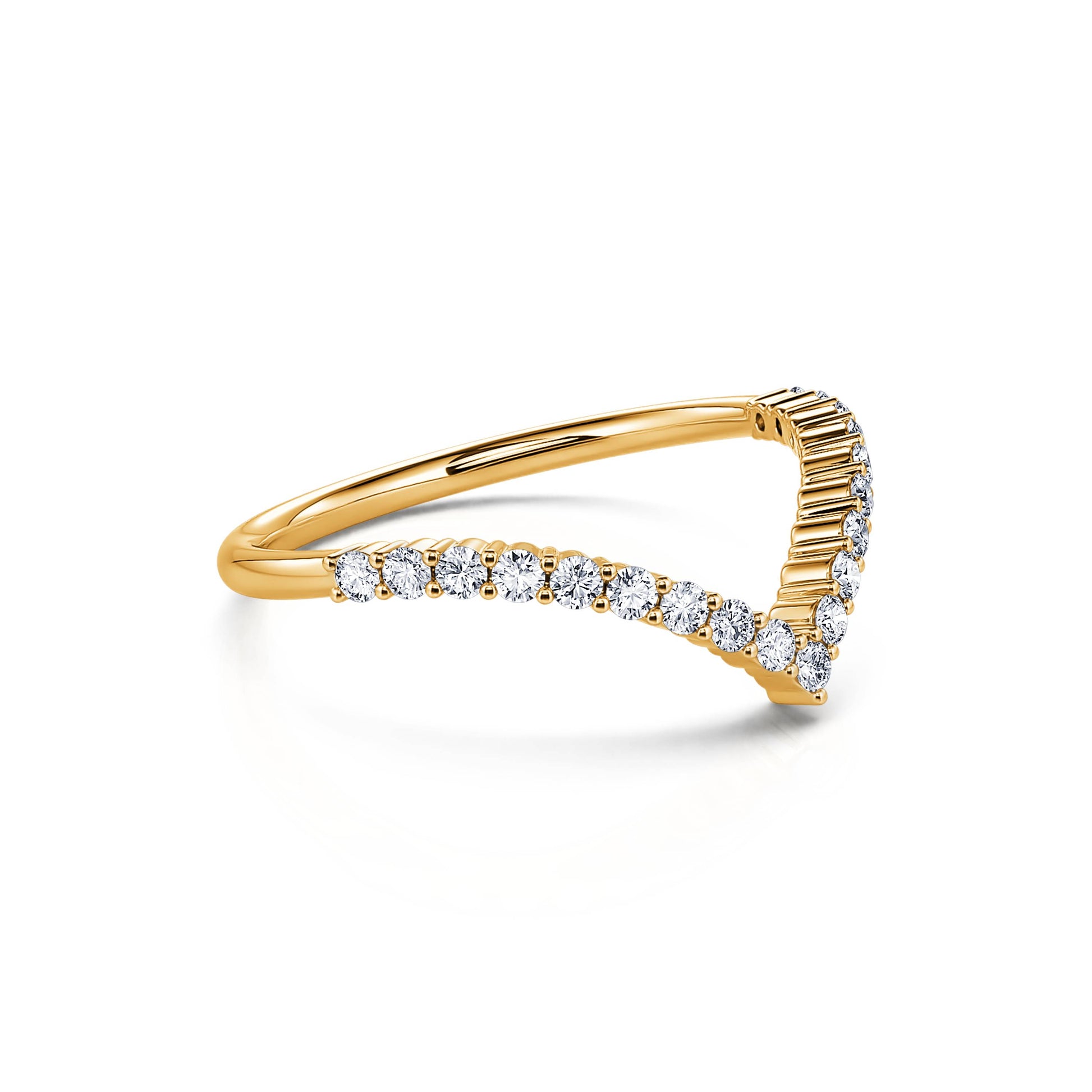 Alliance demi tour diamant or jaune Sophie 4