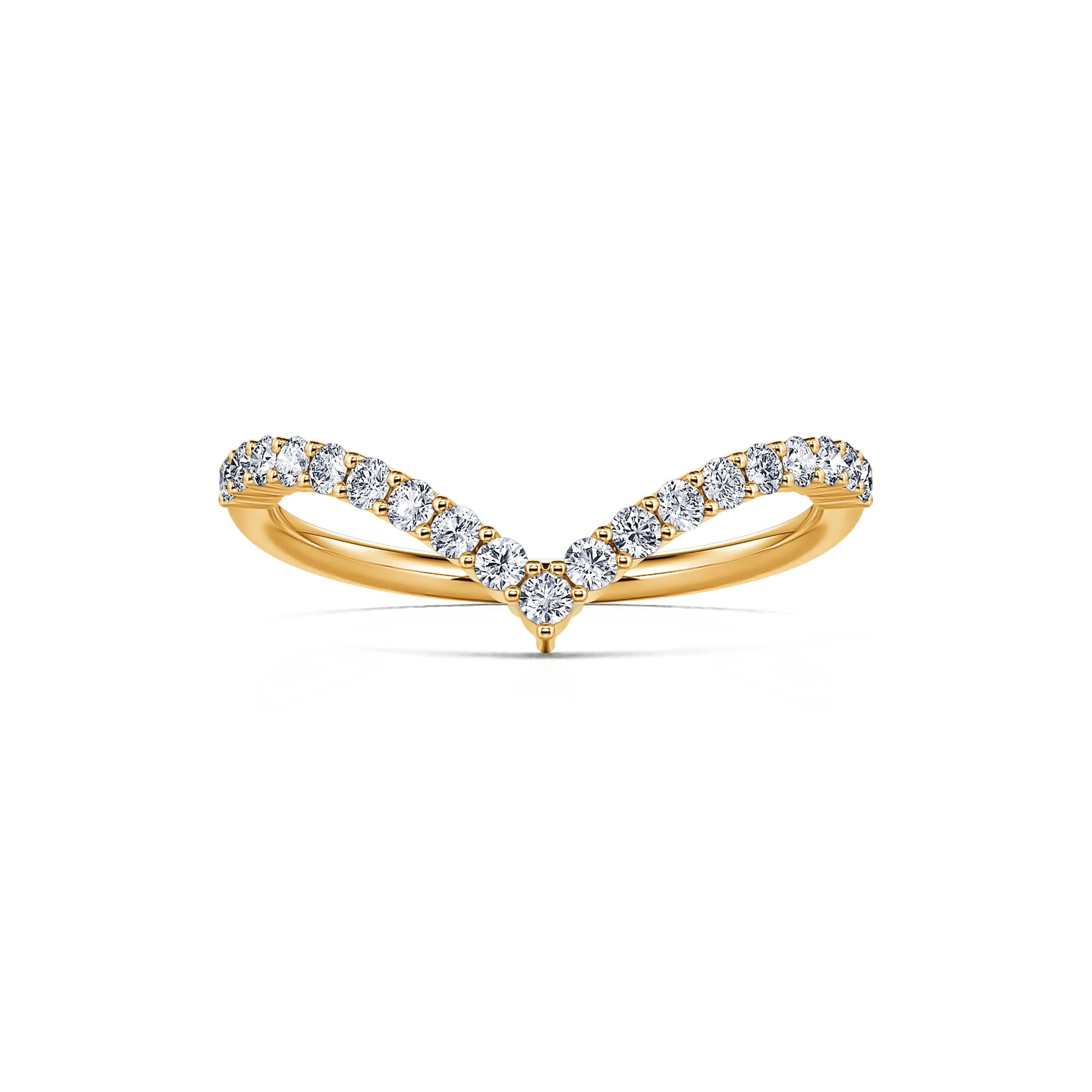 Alliance demi tour diamant or jaune Sophie 2