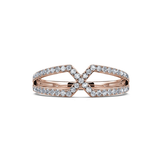 Sparte - Alliance diamant or rose  #2