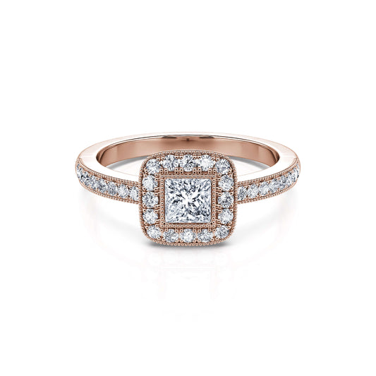 Stelly - Bague de fiançailles diamant or rose #1
