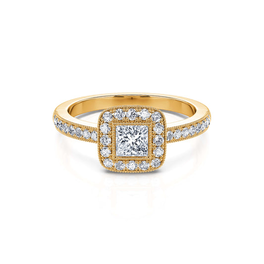 Stelly - Bague de fiançailles diamant or jaune #1