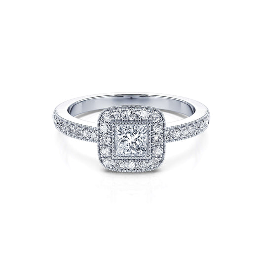Stelly - Bague de fiançailles diamant platine #1