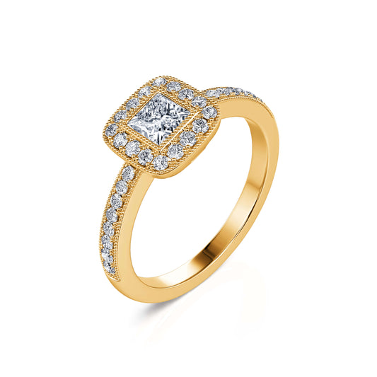 Stelly - Bague de fiançailles diamant or jaune #2