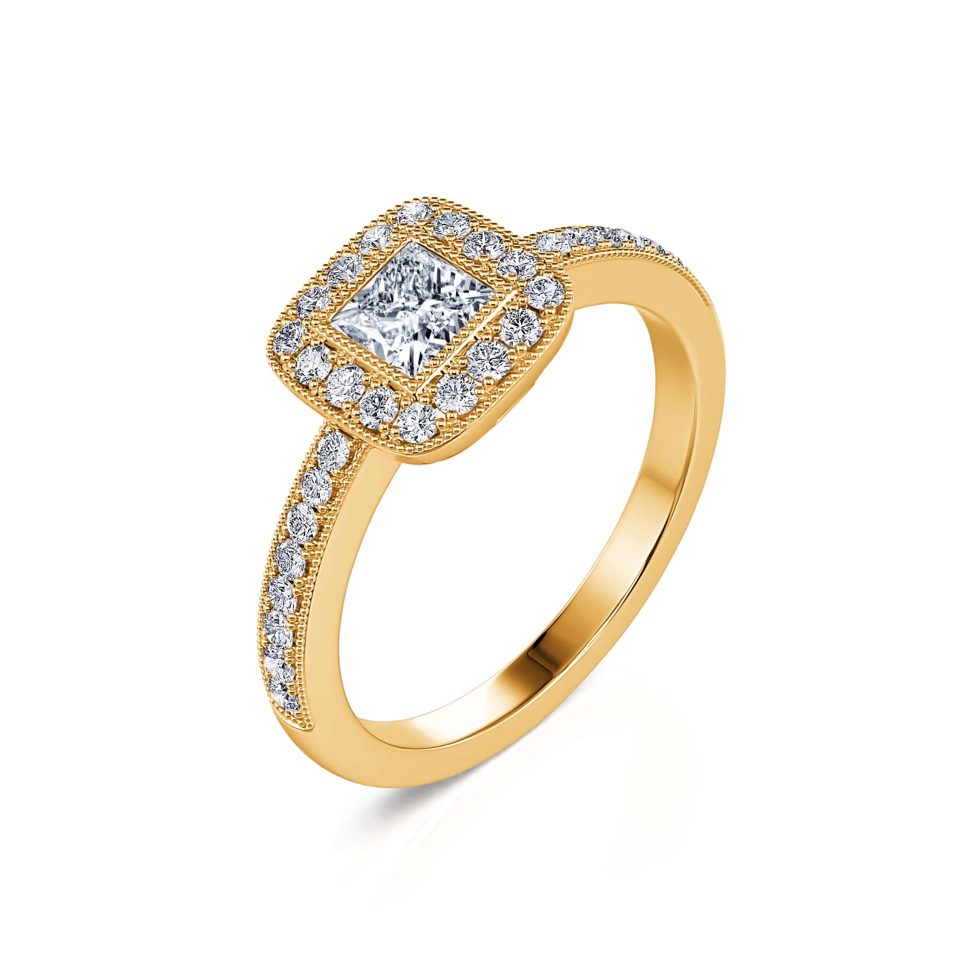 Bague de fiançailles diamant or jaune Stelly 2