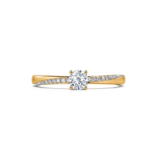Sunny&nbsp;-&nbsp;Solitaire or jaune diamant accompagné #1
