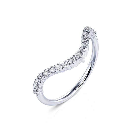 Suzanne&nbsp;-&nbsp;Alliance demi tour diamant platine #1