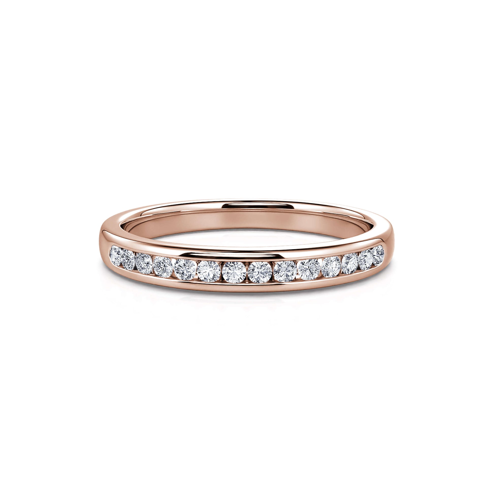 Alliance demi tour rail or rose diamant Tali 3
