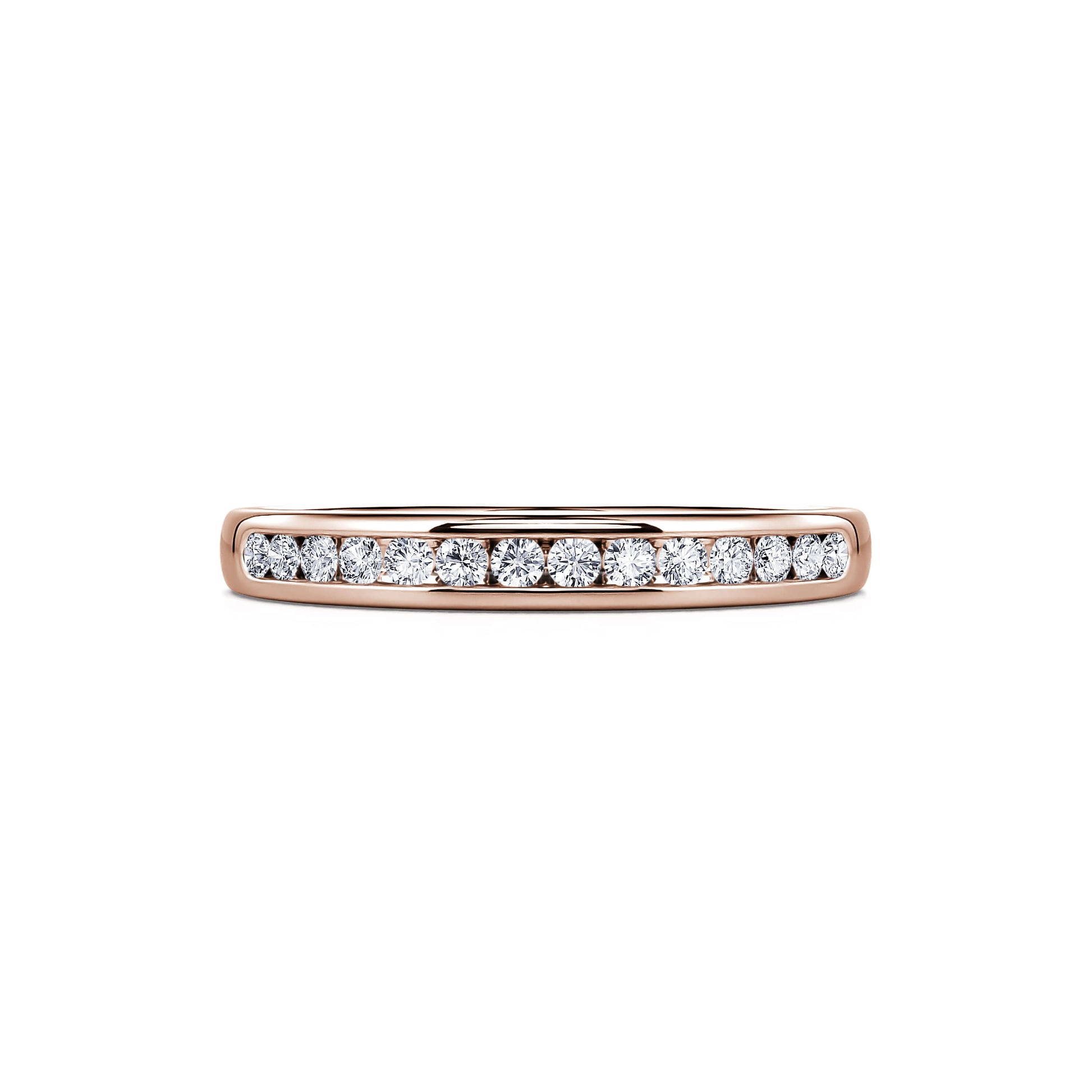 Alliance demi tour rail or rose diamant Tali 2