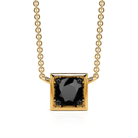 Tom - Collier or jaune diamant noir #2