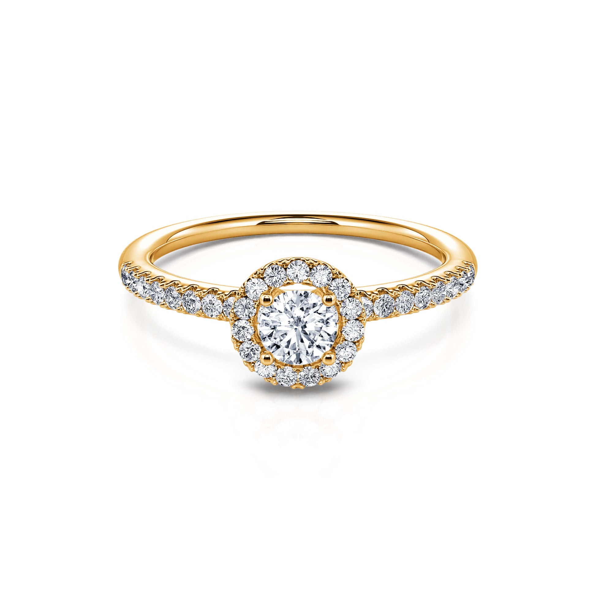 Bague de fiançailles or jaune diamant Tracie 1