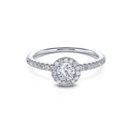 Tracie - Bague de fiançailles platine diamant vintage #1