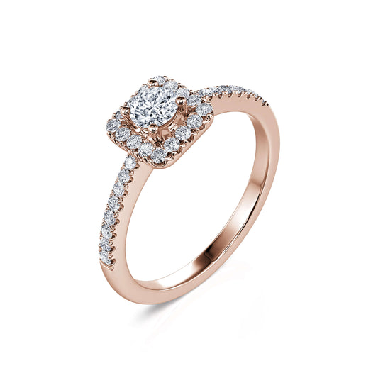Tribeca&nbsp;-&nbsp;Bague de fiançailles carrée en or rose #2