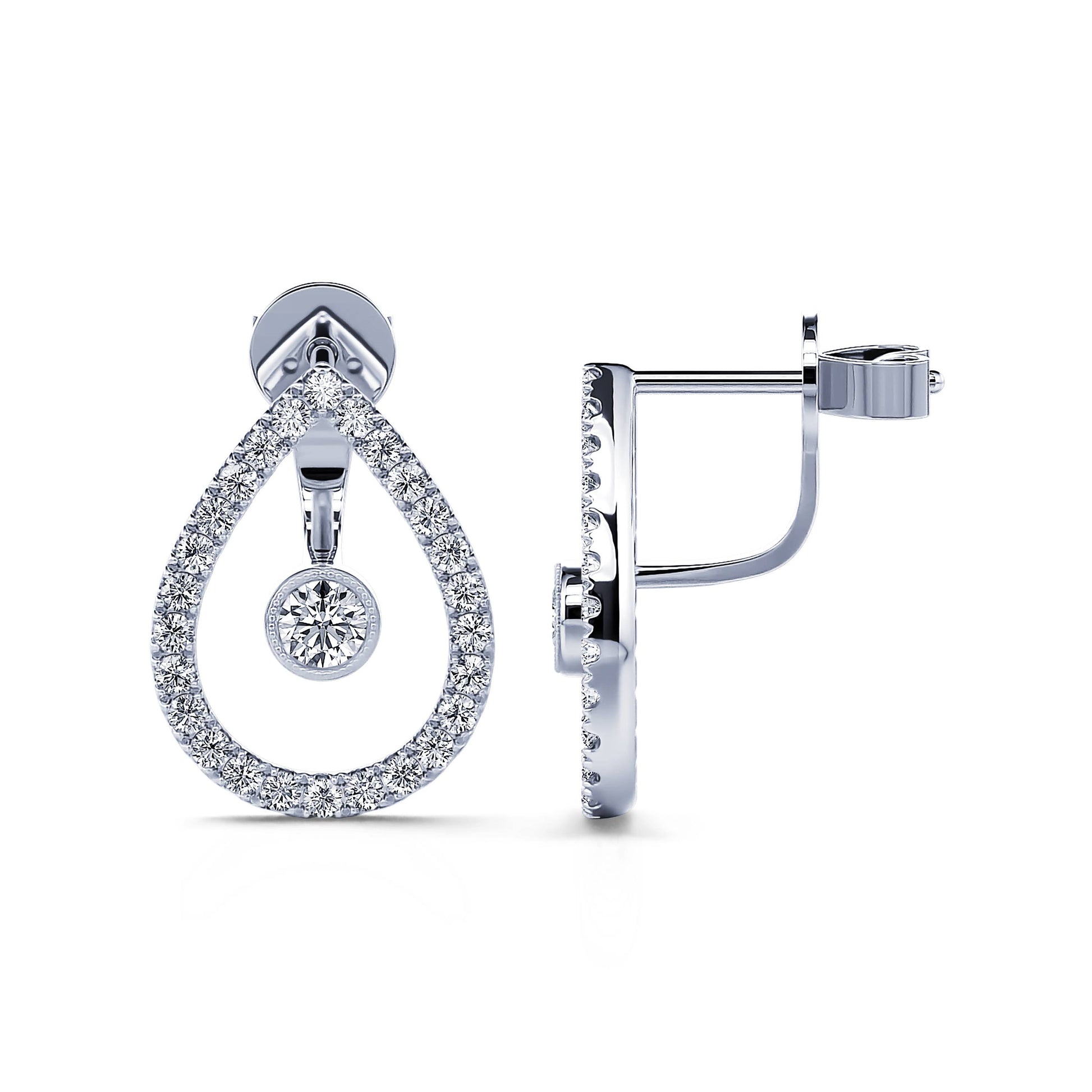 Boucles d'oreilles or blanc Uma 3