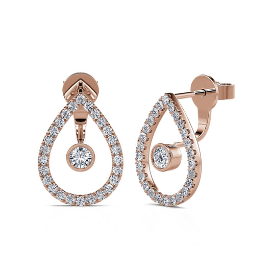Uma&nbsp;-&nbsp;Boucles d'oreilles or rose  #2