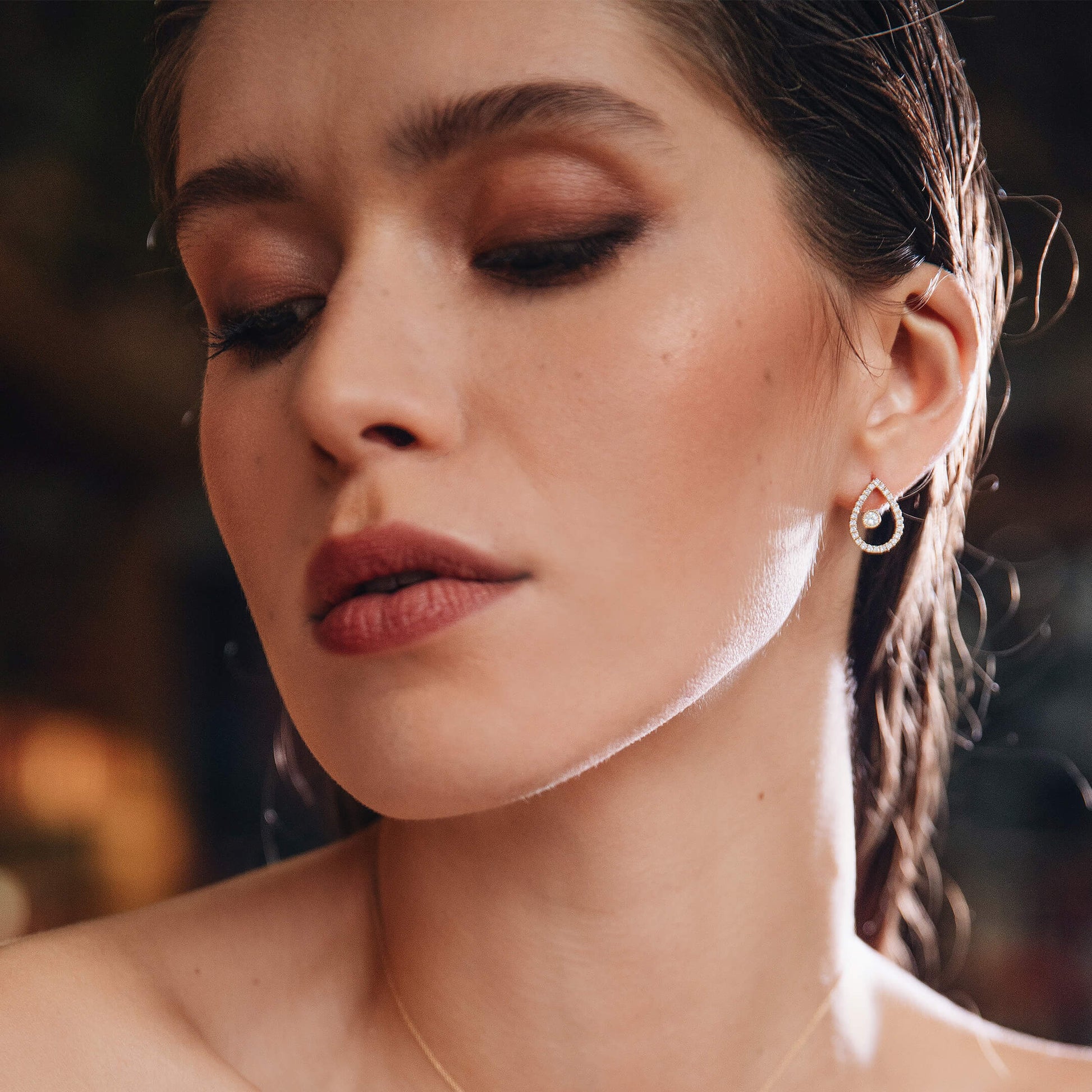 Boucles d'oreilles or blanc Uma 7