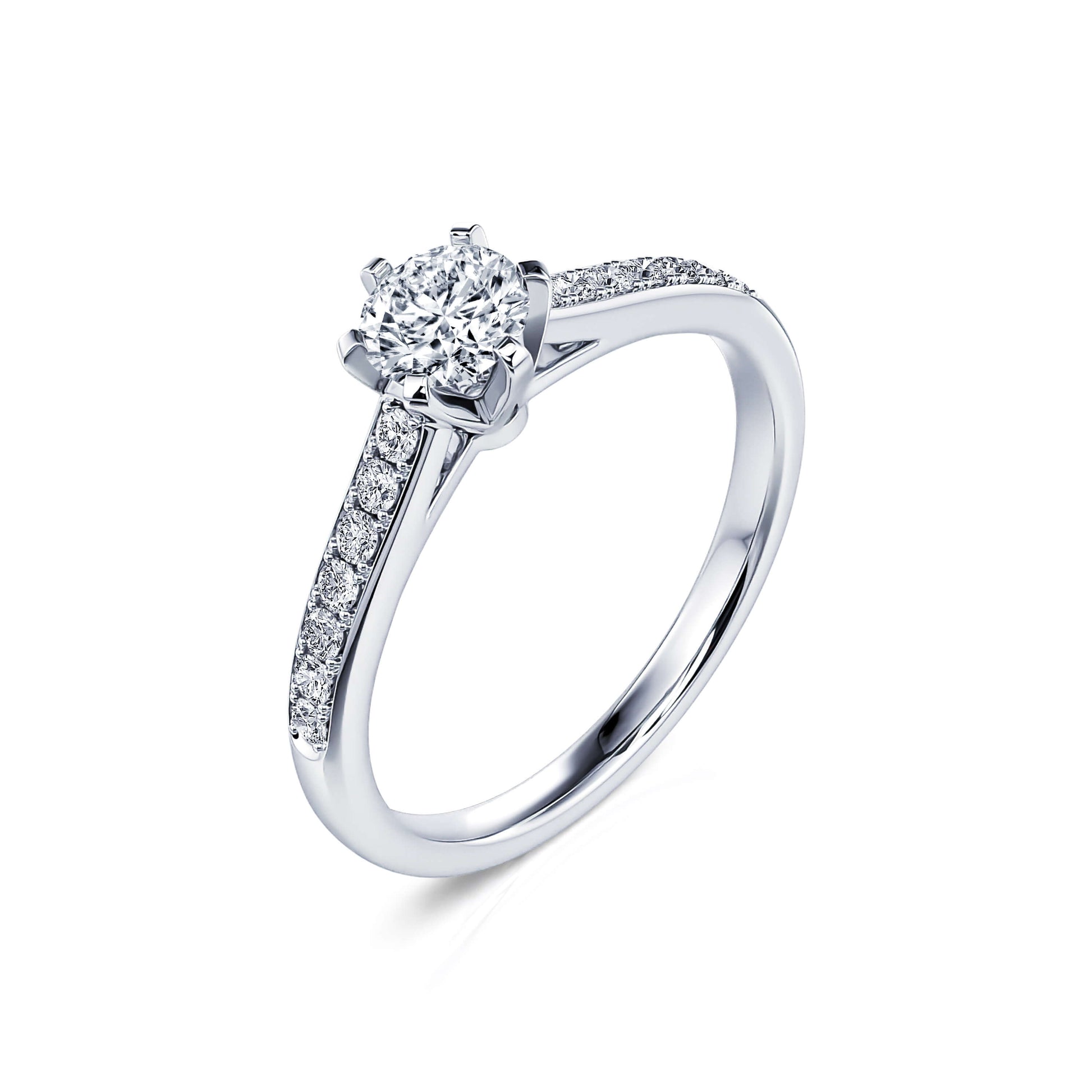 Solitaire platine diamant de synthèse Val Lab 2