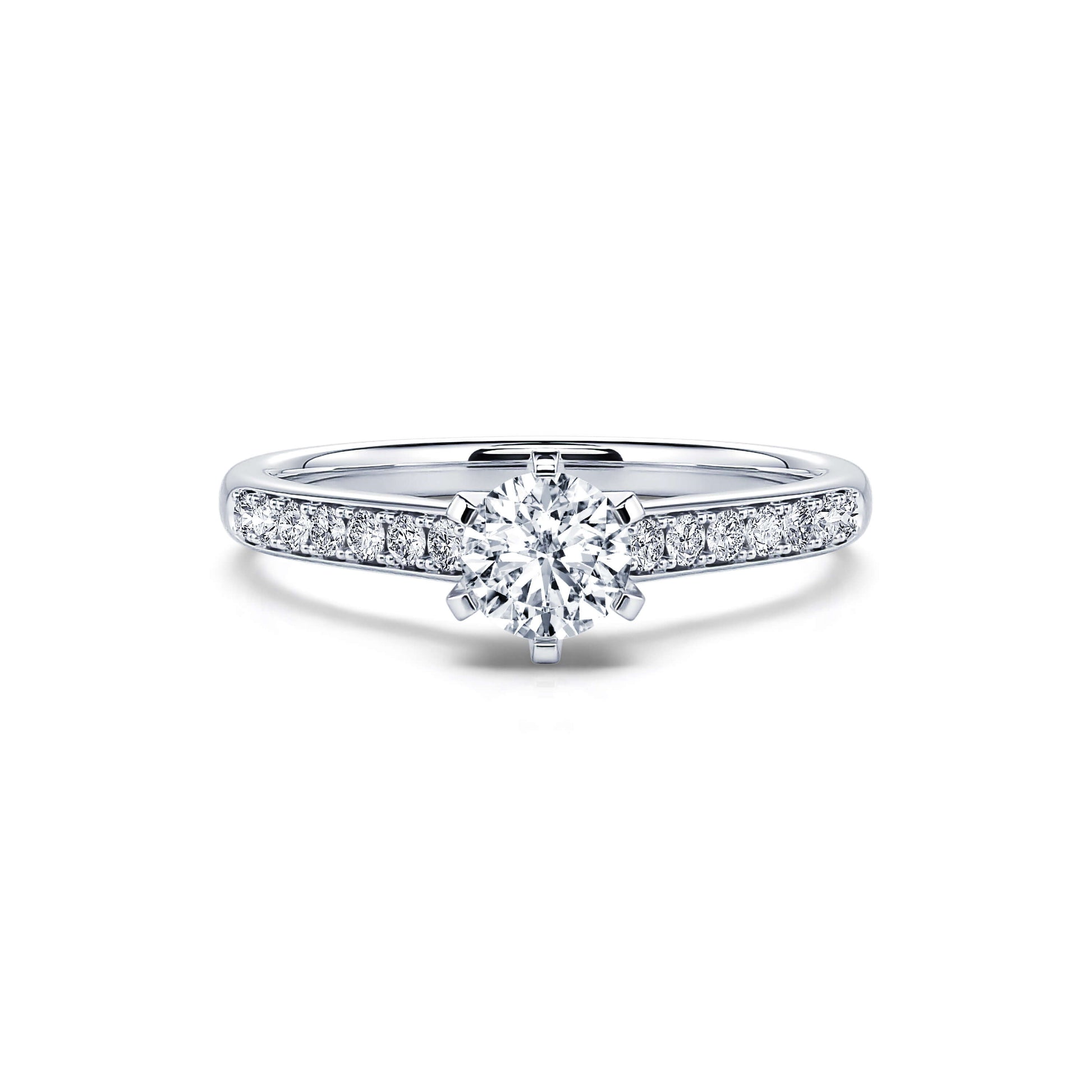 Solitaire platine diamant de synthèse Val Lab 1