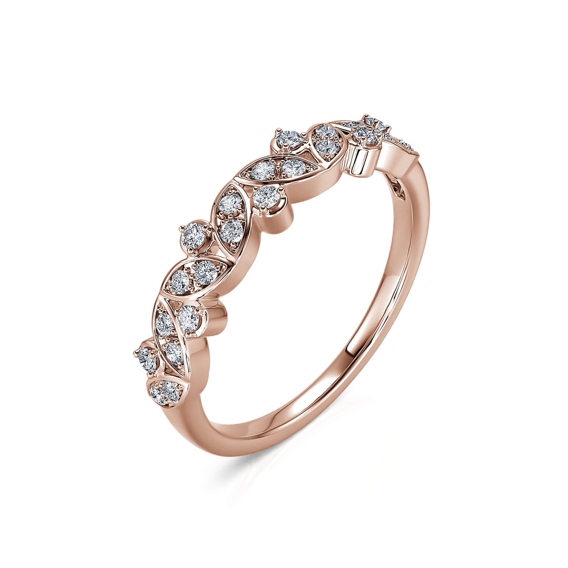 Alliance or rose diamant Vania 1