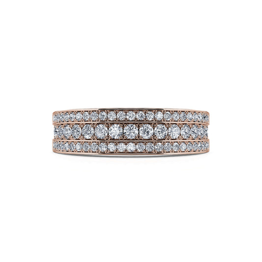 Venus&nbsp;-&nbsp;Alliance demi tour diamant or rose #2