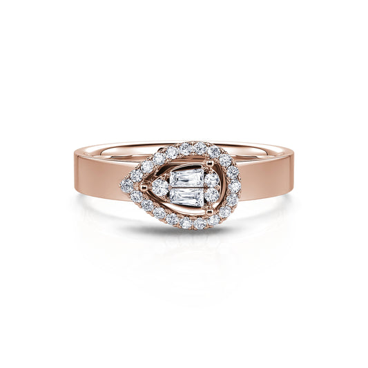 Vero&nbsp;-&nbsp;Bague or rose et diamants  #1