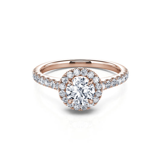 Victoria Lab - Bague de fiançailles or rose diamant de synthèse #1
