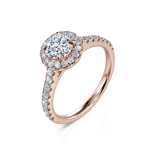 Victoria Lab - Bague de fiançailles or rose diamant de synthèse #2