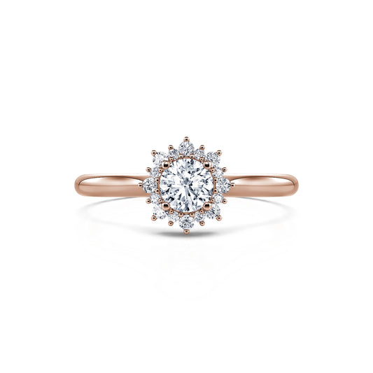 Violette - Bague marguerite or rose #1