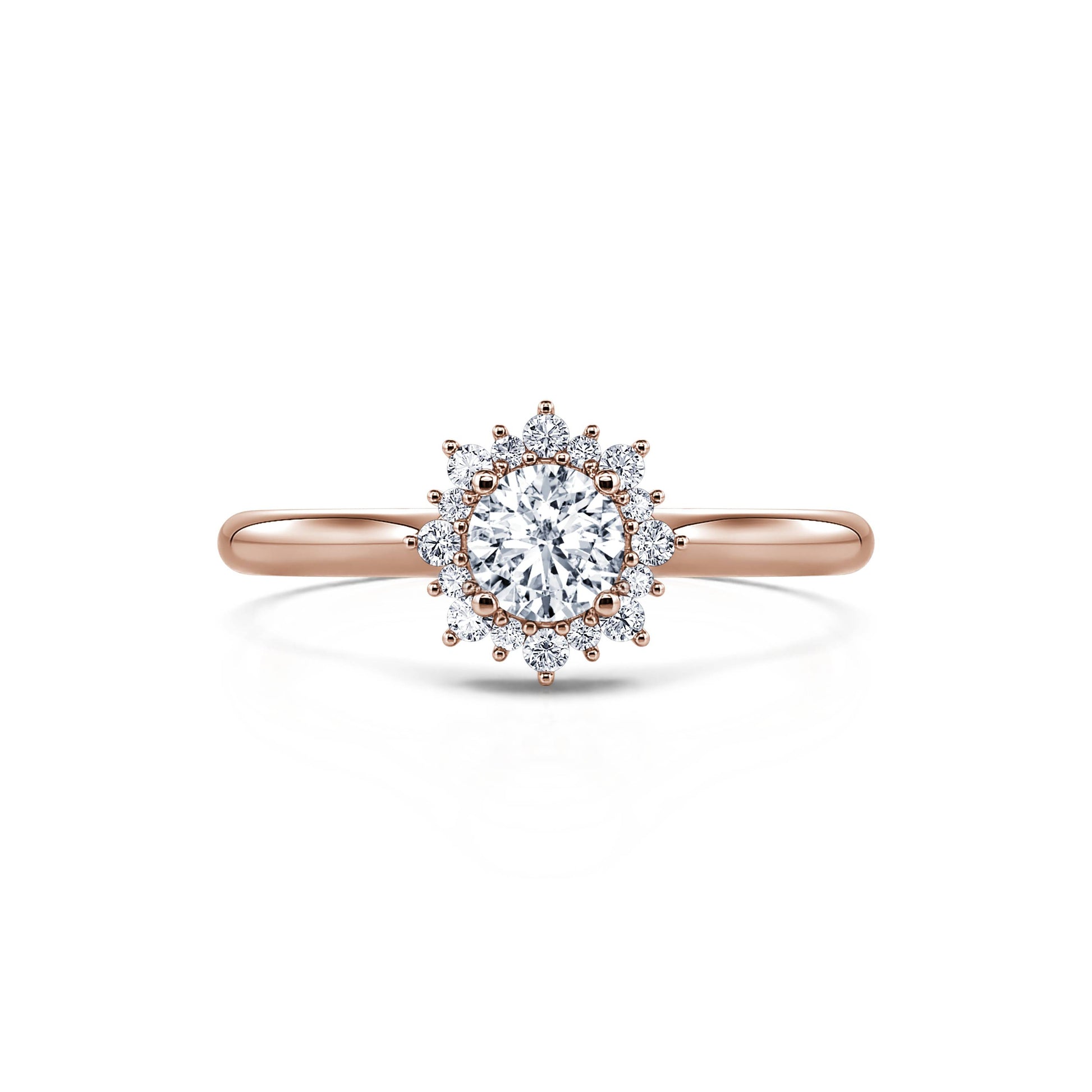 Bague marguerite or rose Violette 1