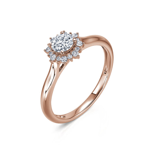 Violette - Bague marguerite or rose #2