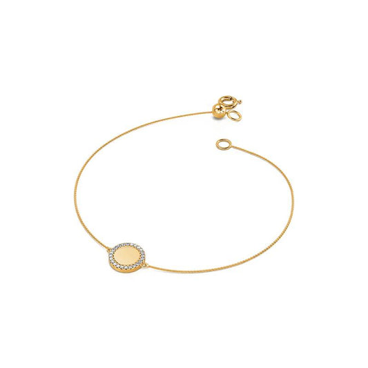 Yla&nbsp;-&nbsp;Bracelet médaillon en or jaune et diamant #1