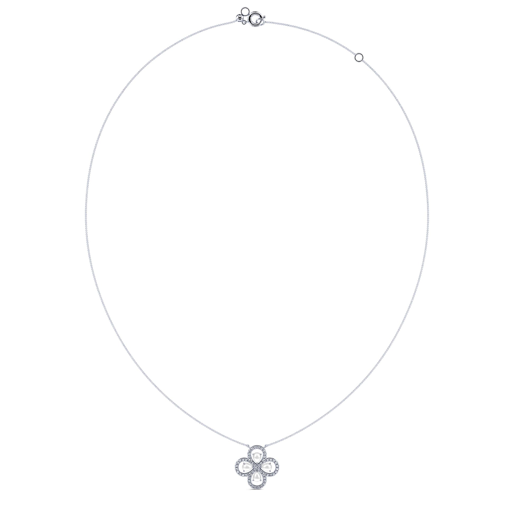 Collier trèfle diamants et nacre Yoly 3