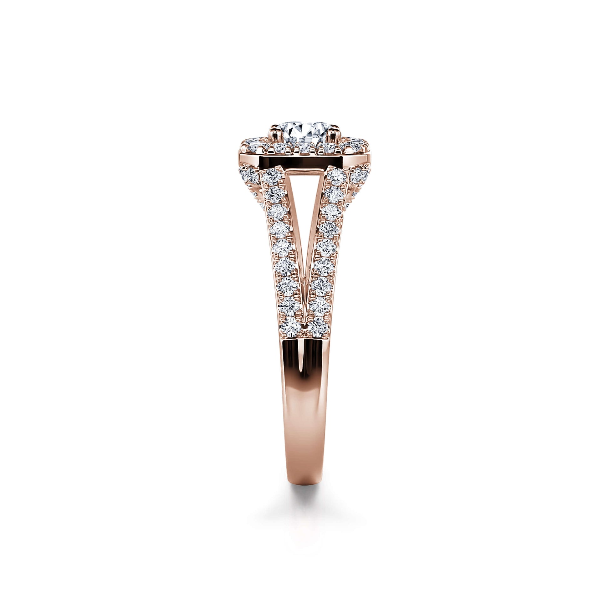 Bague de fiançailles vintage or rose diamant Yosefine 3