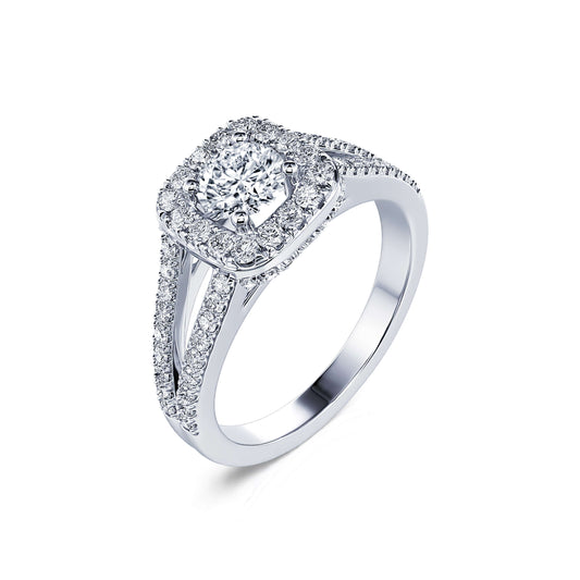 Yosefine&nbsp;-&nbsp;Bague de fiançailles vintage platine diamant #2