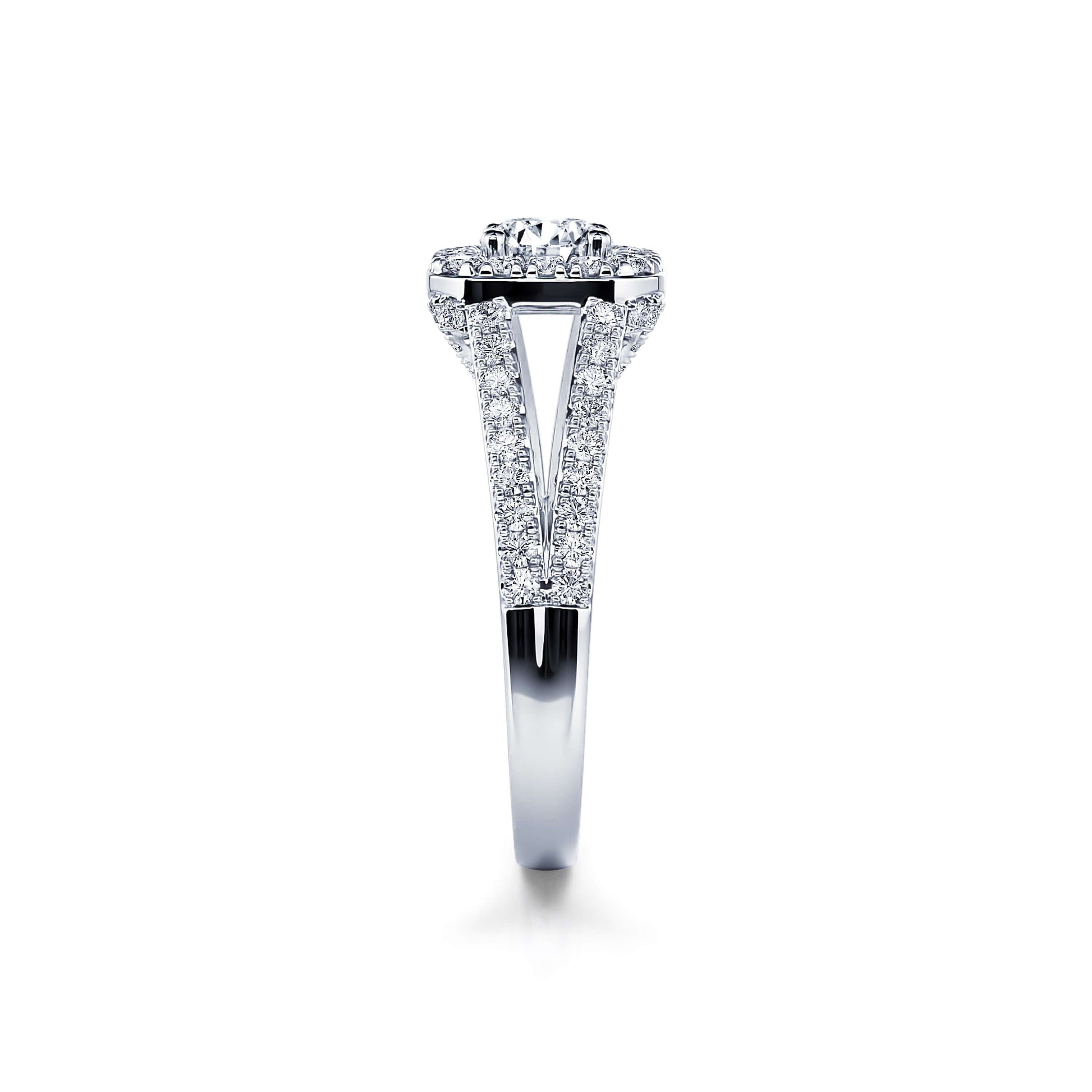 Bague de fiançailles vintage platine diamant Yosefine 3