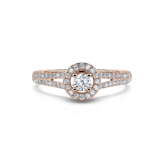 Zelda - Bague de fiançailles or rose diamant #1