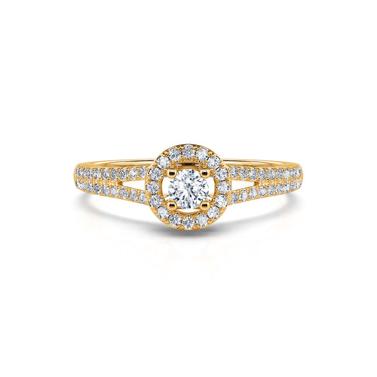 Zelda&nbsp;-&nbsp;Bague de fiançailles or jaune diamant #1