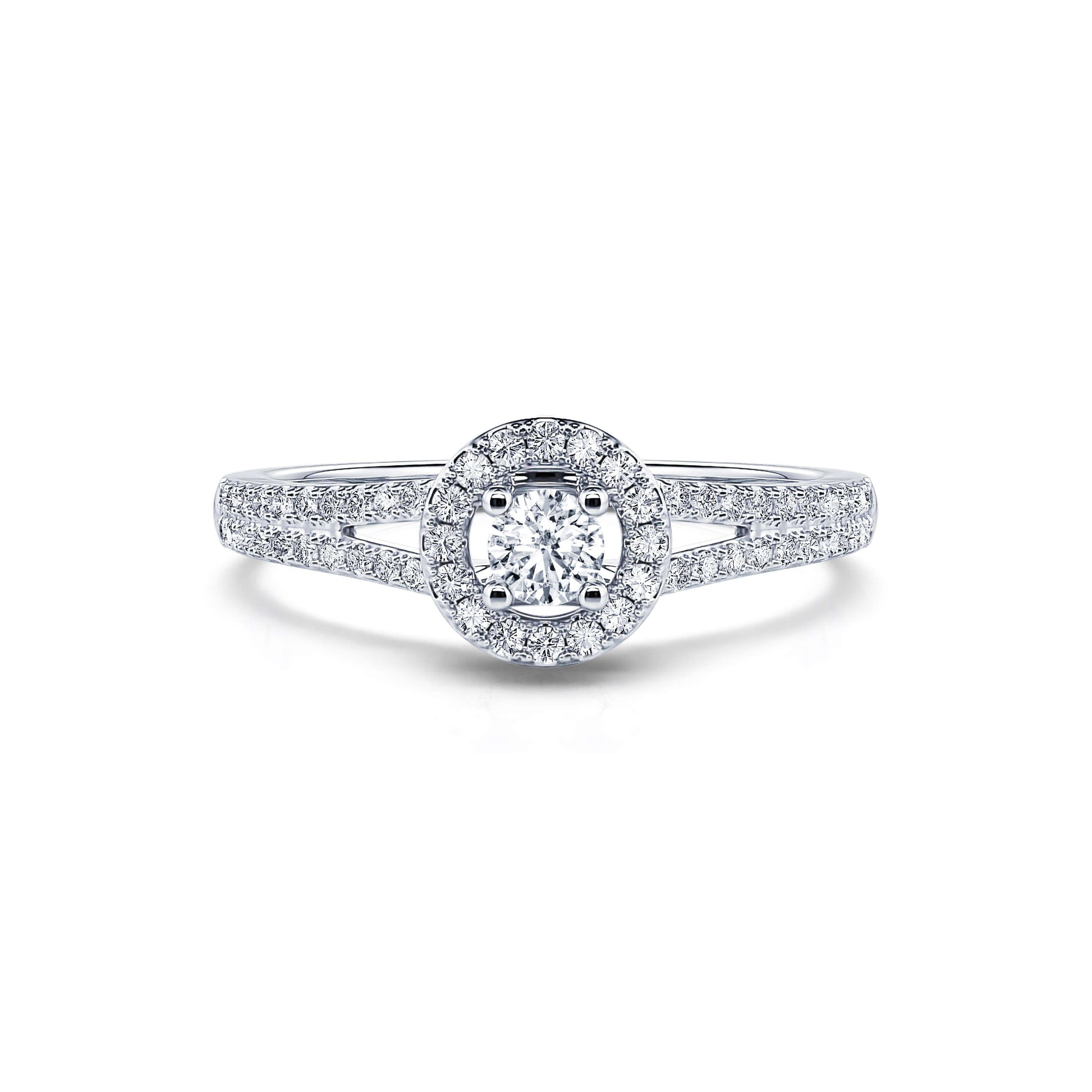 Bague de fiançailles platine diamant Zelda 1